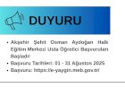 Akşehir Halk Eğitim Merkezi Ücretli Usta Öğretici Başvuruları Başladı