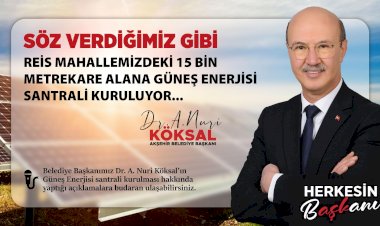 Akşehir Belediyesi Güneş Enerji Santrali Kuruyor