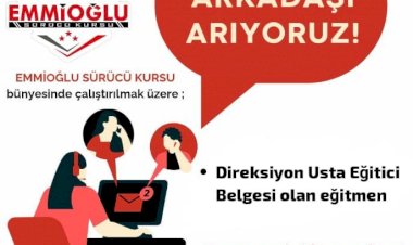 Emmioğlu Sürücü Kursu Eğitmen Arıyor