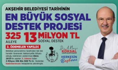 13 Milyon TL’lik Sosyal Destek Projesinde 3. Ödeme Tamamlandı!