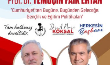 Akşehir Kent Buluşmaları’nda Gündem Gençlik ve Eğitim: Abbas Güçlü ve Prof. Dr. Temuçin Faik Ertan Akşehir’de