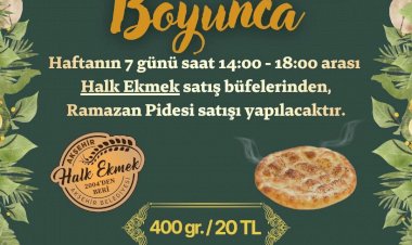 Ramazan’da Sofralara Destek: Halk Ekmek’te 20 TL’ye Pide