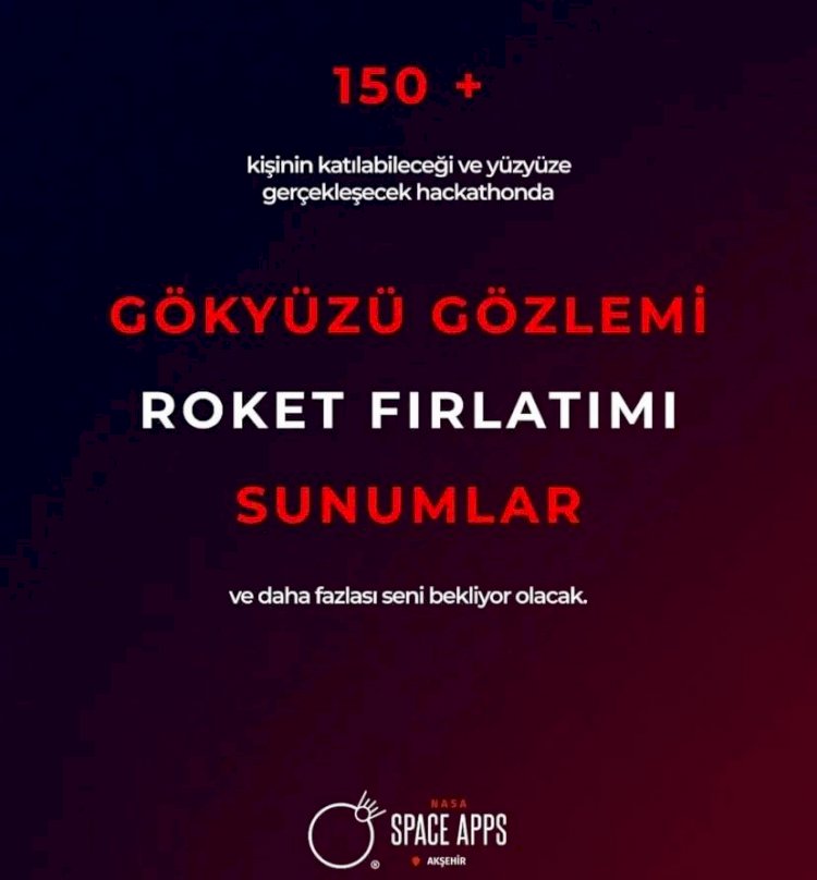 NASA Space Apss Challenge, Bu yıl Akşehir'de Düzenlenecek