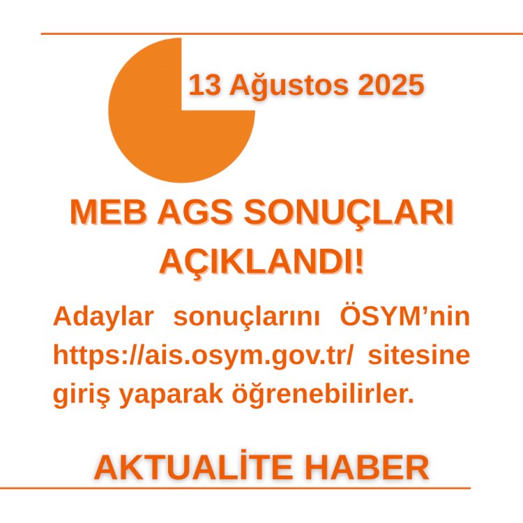 MEB AGS SONUÇLARI AÇIKLANDI!