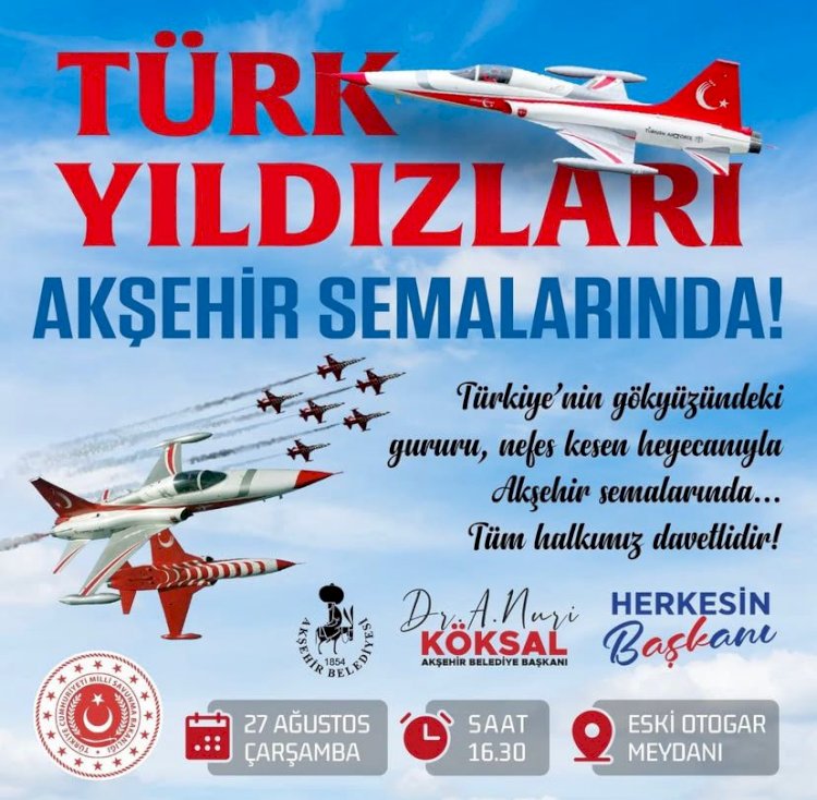 Türk Yıldızları Akşehir Semalarında!