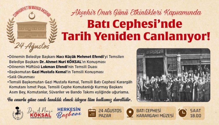 Akşehir’de 24 Ağustos Onur Günü Coşkusu Başlıyor