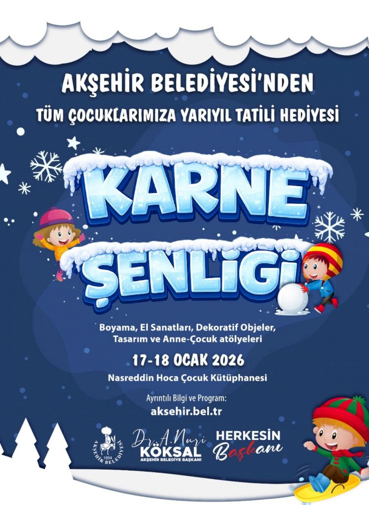 Akşehir Belediyesi’nden Çocuklara Karne Şenliği