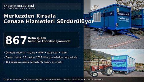 Merkezden Kırsala Akşehir’de Cenaze Hizmetleri Sürdürülüyor Akşehir Belediyesi’nden 2025 Yılında Kapsamlı Defin ve Cenaze Hizmeti